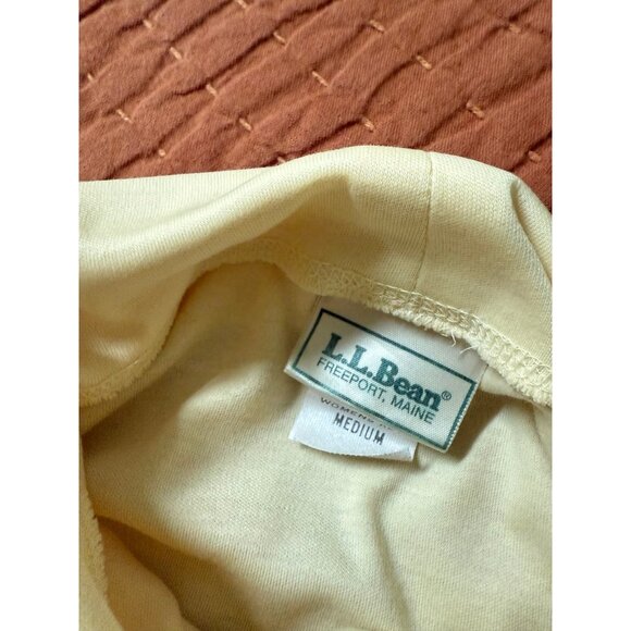 Vintage L.L. Bean Made in the USA Butter Yellow Mockneck Turtleneck Top - Picture 3 of 7